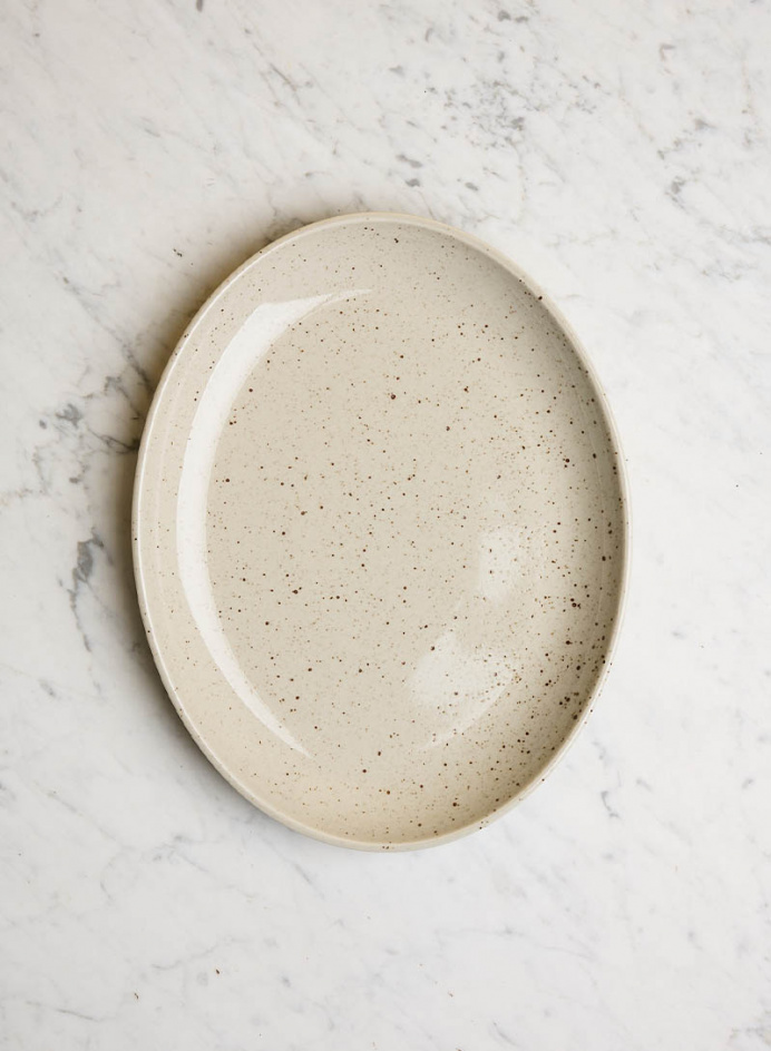 Serving Platter Oval Natural in the group Kitchen / Porcelain / Platter at Tambur Store AB (LILLSN3032)