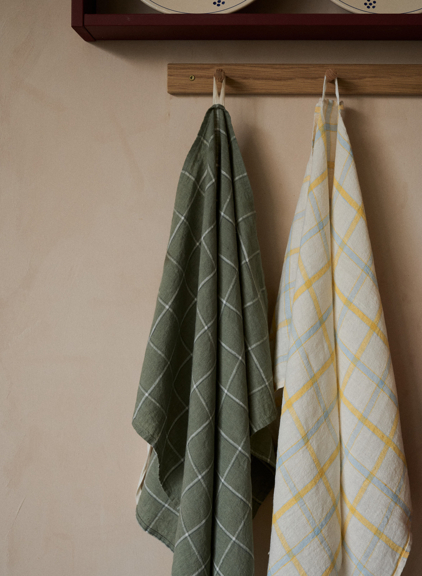 Kitchen Towel  Green / Grey Checks