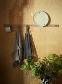Kitchen Towel Flax / Blue Checks
