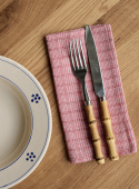 Linen Napkin Red Checks