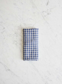 Linen Napkin Blue Small Gingham
