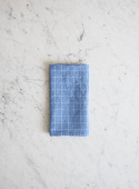 Linen Napkin Blue School Check