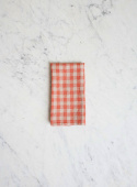 Linen Napkin Orange Flax Gingham