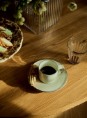 Espresso Cup with Saucer Ovanåker Brown 