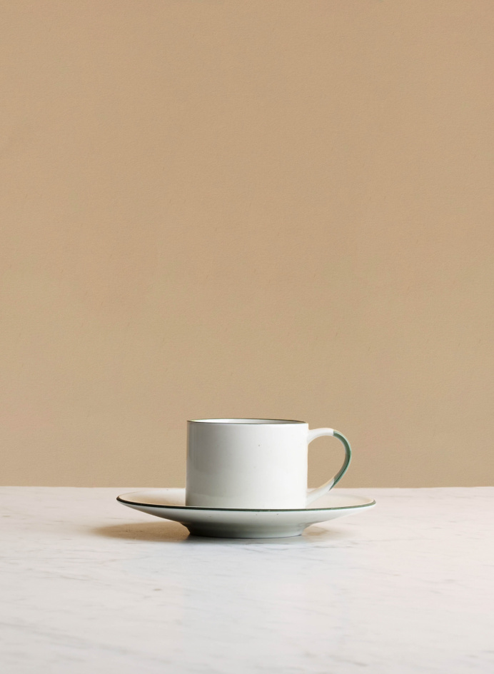 Espresso Cup with Saucer Ovanåker Green in the group Kitchen / Porcelain / Cups & Mugs at Tambur Store AB (MAN141cSET)