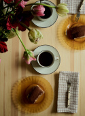 Coffee Cup with Saucer Ovanåker Brown 