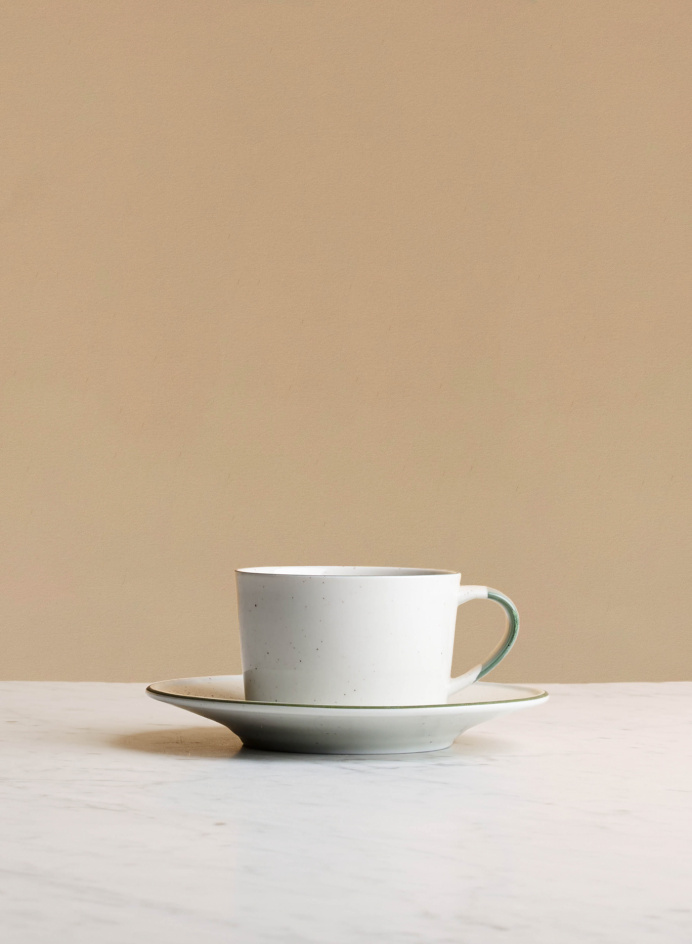 Coffee Cup with Saucer Ovanåker Green in the group Kitchen / Porcelain / Cups & Mugs at Tambur Store AB (MAN940eSET)