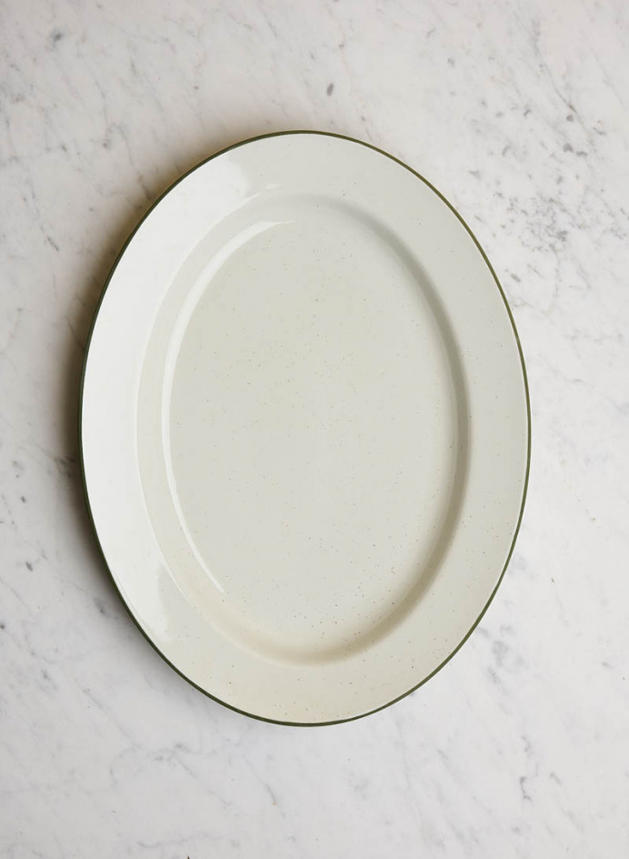 Serving Platter Ovanåker Green in the group Kitchen / Porcelain / Platter at Tambur Store AB (MAN970e)