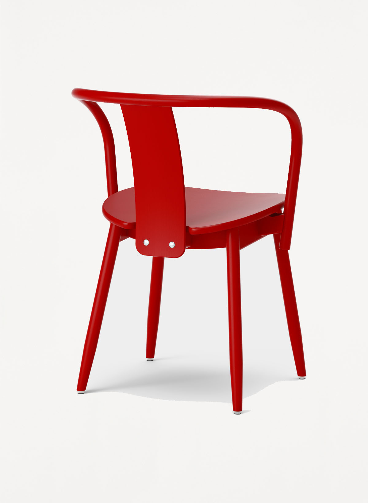 Icha Chair Red Lacquered Beech