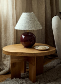 Lamp base Tondo Burgundy