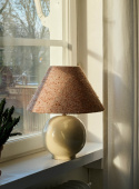 Table lamp Tondo Crema | Cono Burnt Orange