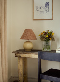 Table lamp Tondo Crema | Cono Burnt Orange