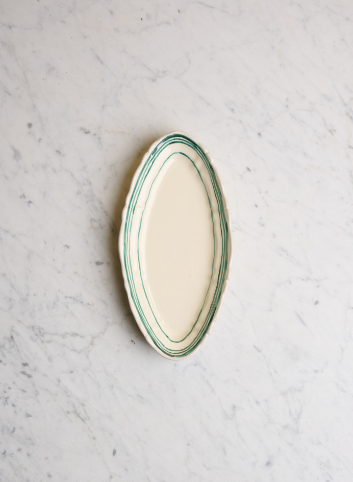 Serving Platter Baccellato Verde in the group Kitchen / Porcelain / Platter at Tambur Store AB (NFS18B254RV)
