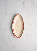 Serving Platter Piccolo Baccellato Striscia Rossa