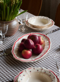 Serving Platter Baccellato Rigio Rosso