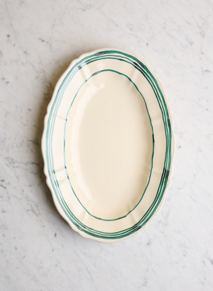 Serving Platter Baccellato Verde in the group Kitchen / Porcelain / Platter at Tambur Store AB (NFS18B354RV)
