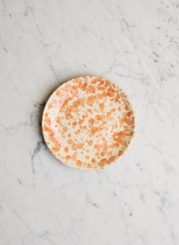 Plate Spruzzi Arancio in the group Kitchen / Porcelain / Side plates at Tambur Store AB (NFS2018SMAR)