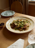 Serving Platter Il Giro Spruzzi Ambra