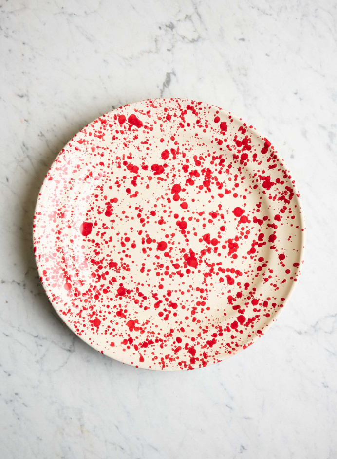 Serving Platter Il Giro Spruzzi Red in the group Kitchen / Porcelain / Platter at Tambur Store AB (NFS2036SMRS)