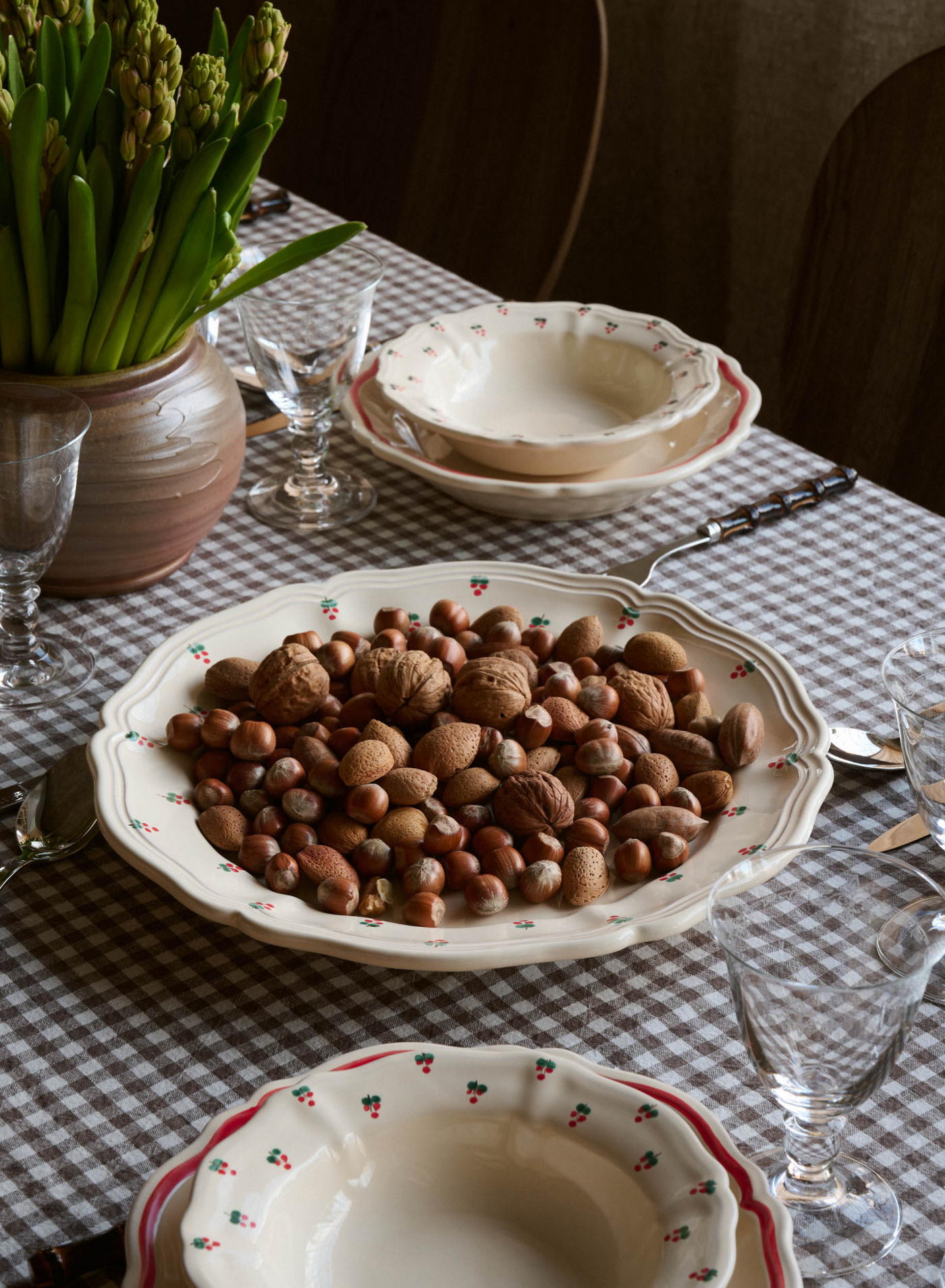 Platter Baccellato Fiore Rosso Platter Baccellato Fiore Rosso
