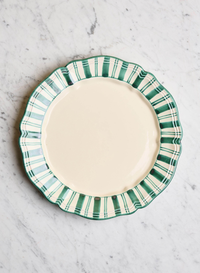 Platter Baccellato Strisce Verde in the group KITCHEN / PORCELAIN / PLATTER at Tambur Store AB (NFS20B35FARIV)