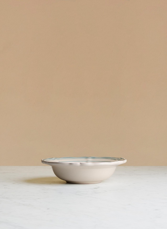 Dessert Plate Baccellato Verde in the group Kitchen / Porcelain / Deep plates at Tambur Store AB (NFS20BF184RV)