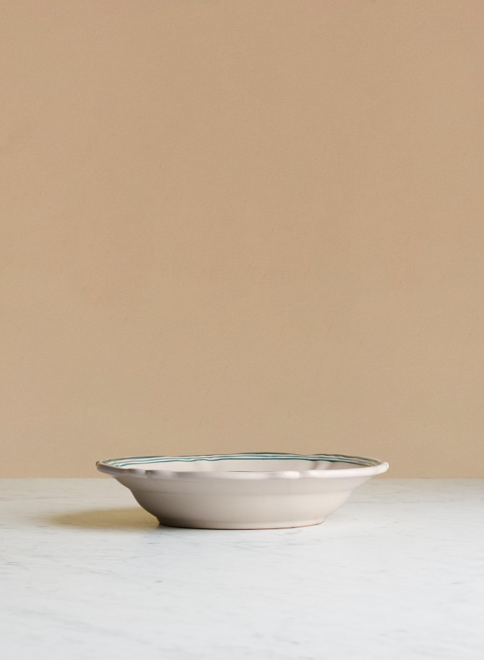 Pasta Plate Baccellato Verde in the group KITCHEN / Porcelain / Deep plates at Tambur Store AB (NFS20BF244RV)