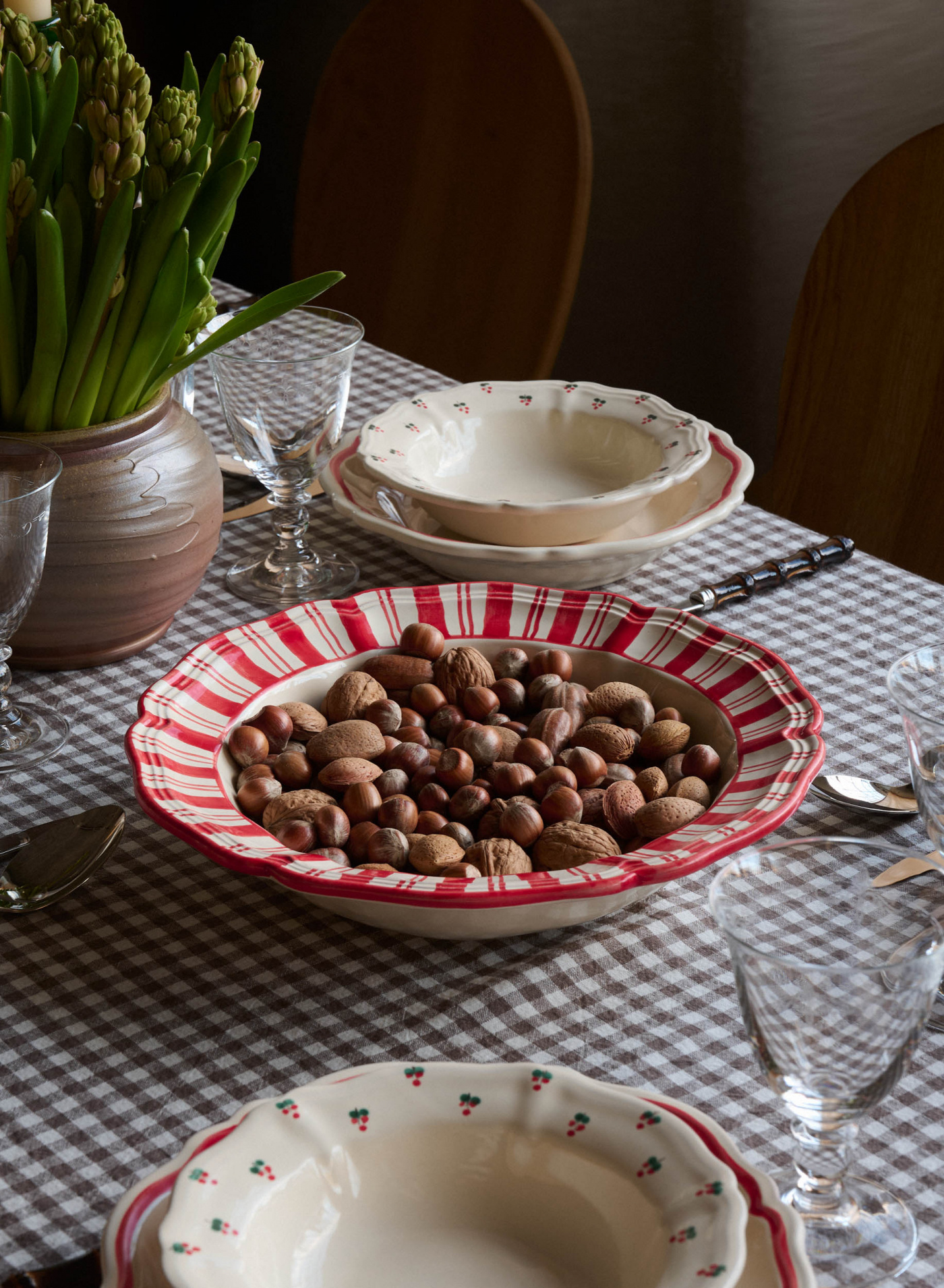 Server Baccellato Strisce Rosso Server Baccellato Strisce Rosso