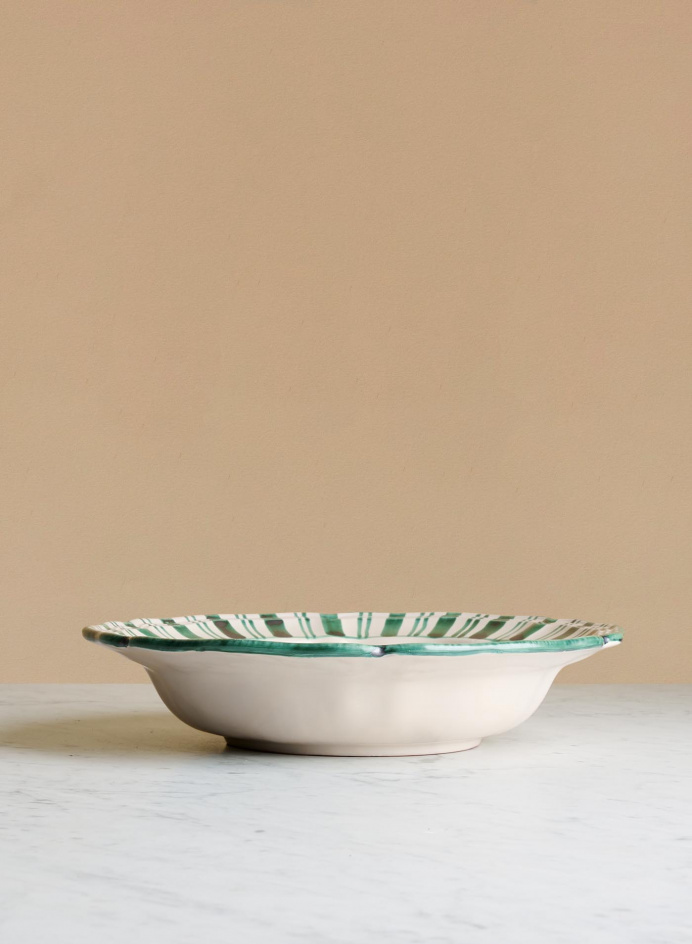 Server Baccellato Strisce Verde in the group KITCHEN / Porslin / SERVING BOWLS at Tambur Store AB (NFS20BF31FARIV)