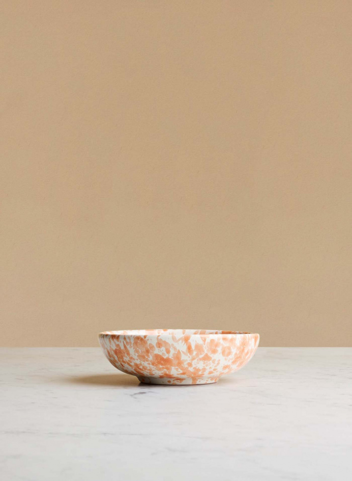 Breakfast Bowl Spruzzi Arancio in the group Kitchen / Porcelain / Breakfast bowls at Tambur Store AB (NFS21B16SMAR)