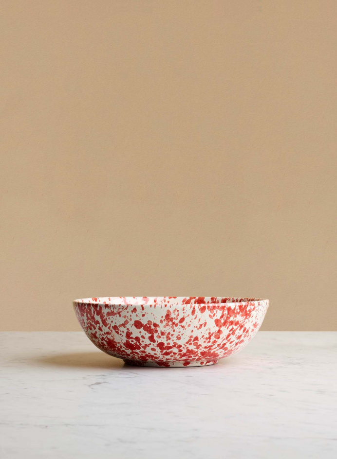 Serving Bowl Spruzzi Red in the group Kitchen / Porcelain / Serving bowls at Tambur Store AB (NFS21B26SMRSV)