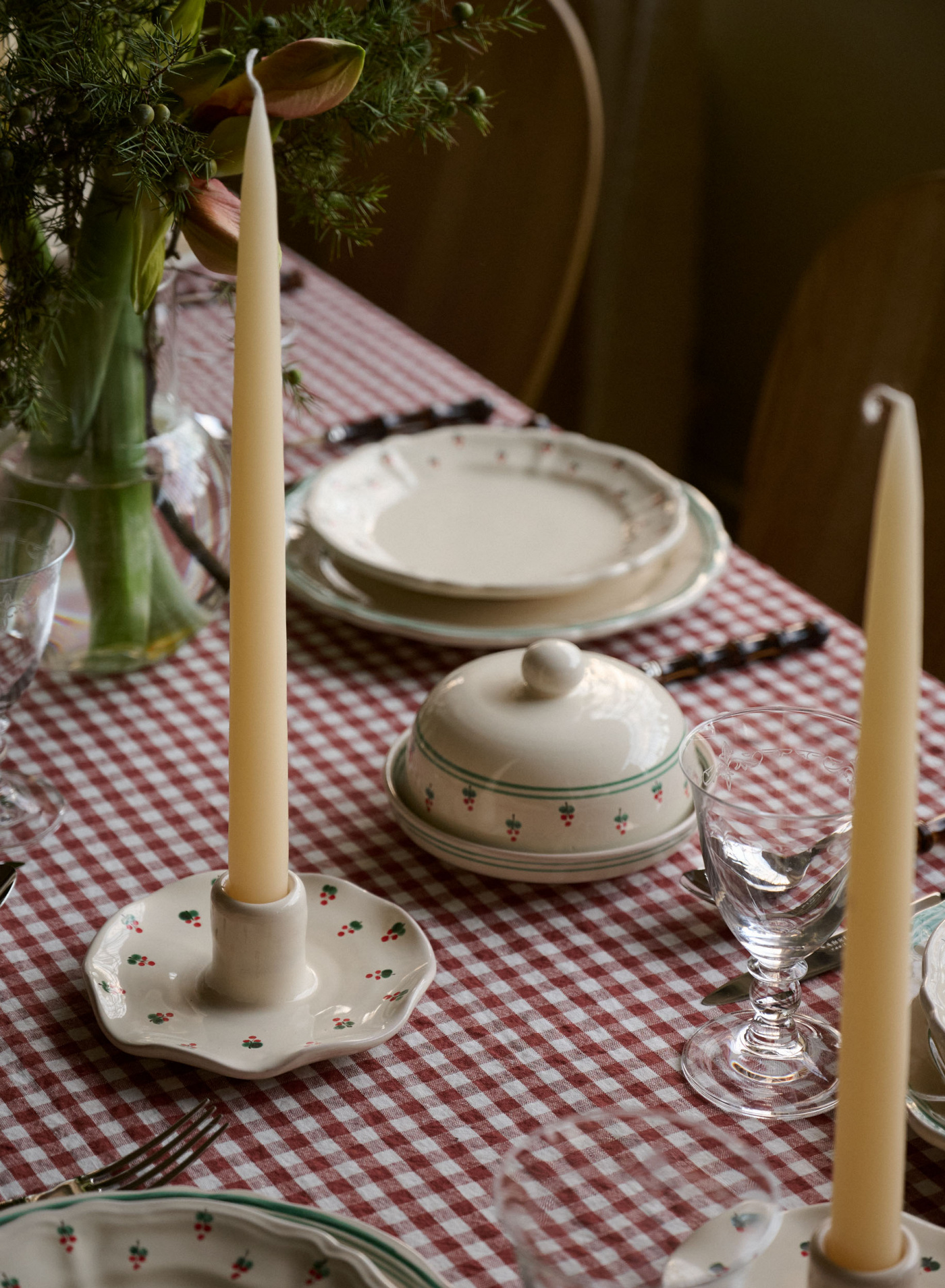 Butter Dish Fiore Rosso Riga Butter Dish Fiore Rosso Riga
