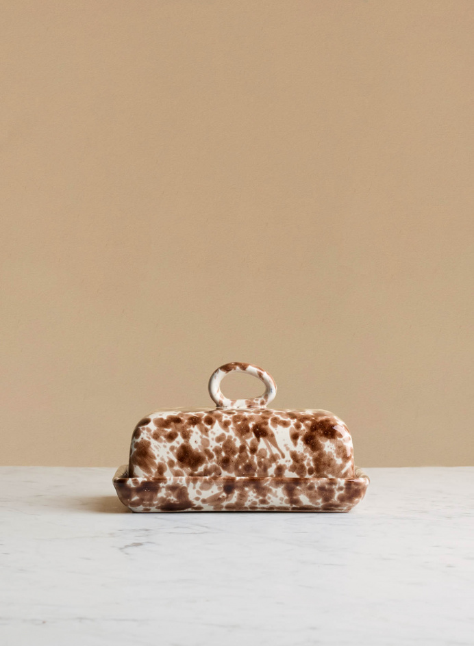 Butter Dish Spruzzi Cioccolato in the group Kitchen / Table setting / Kitchen Accessories at Tambur Store AB (NFS2518RSMMA)