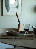 Kitchen Knife Boxwood/Carbon Steel 22cm