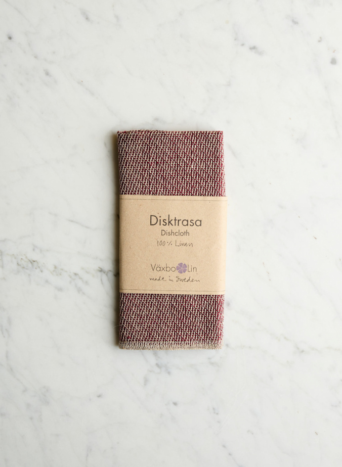 Dish Cloth Lin Bordeaux in the group Kitchen / Table setting / Kitchen Accessories at Tambur Store AB (VAX919)